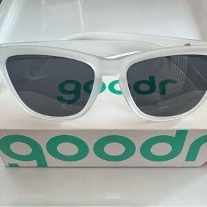 Goodr Unisex Just add google eyes,  Clear/ White Sunglasses